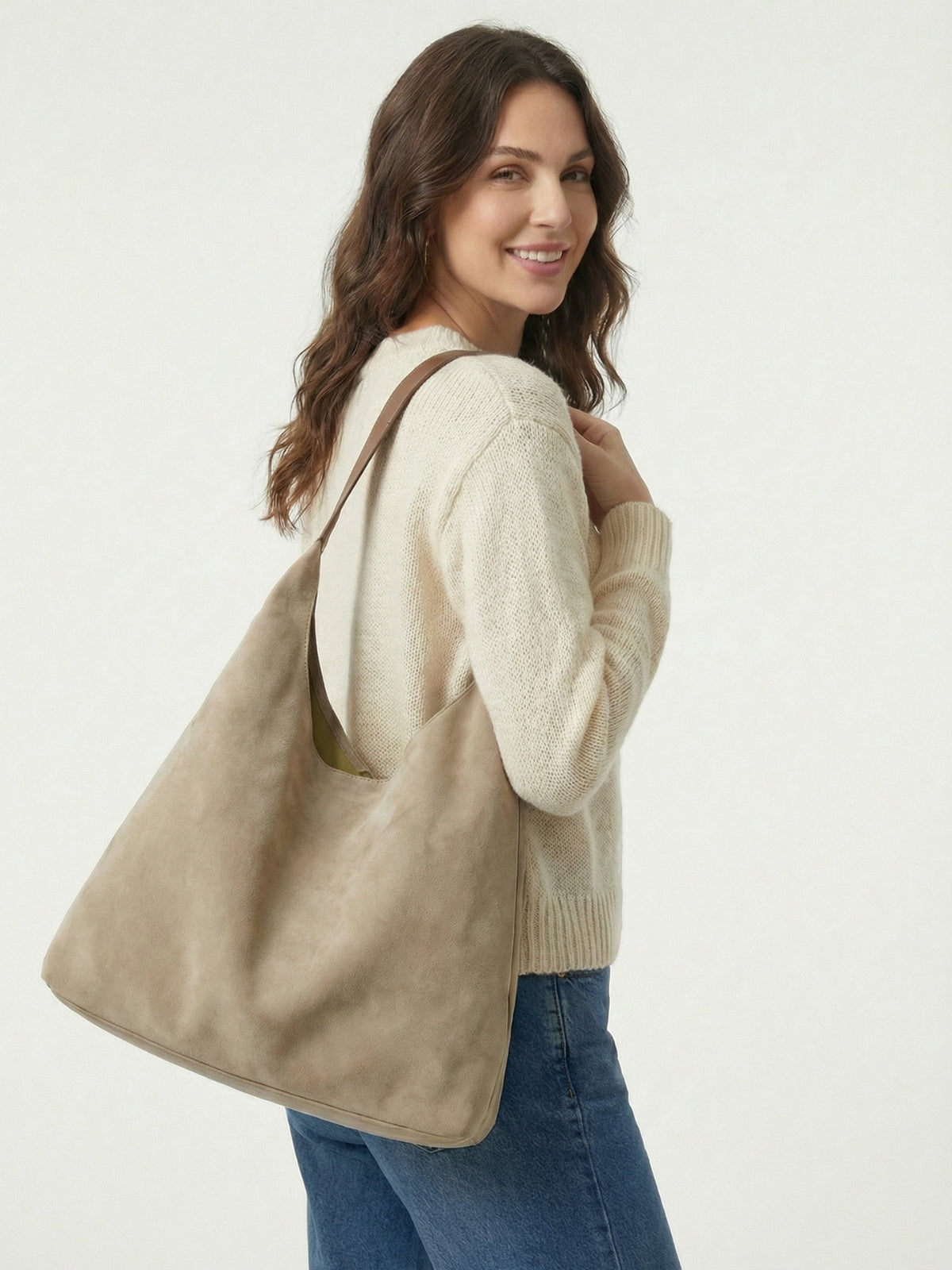 Mila Slouchy Suede Tote Bag