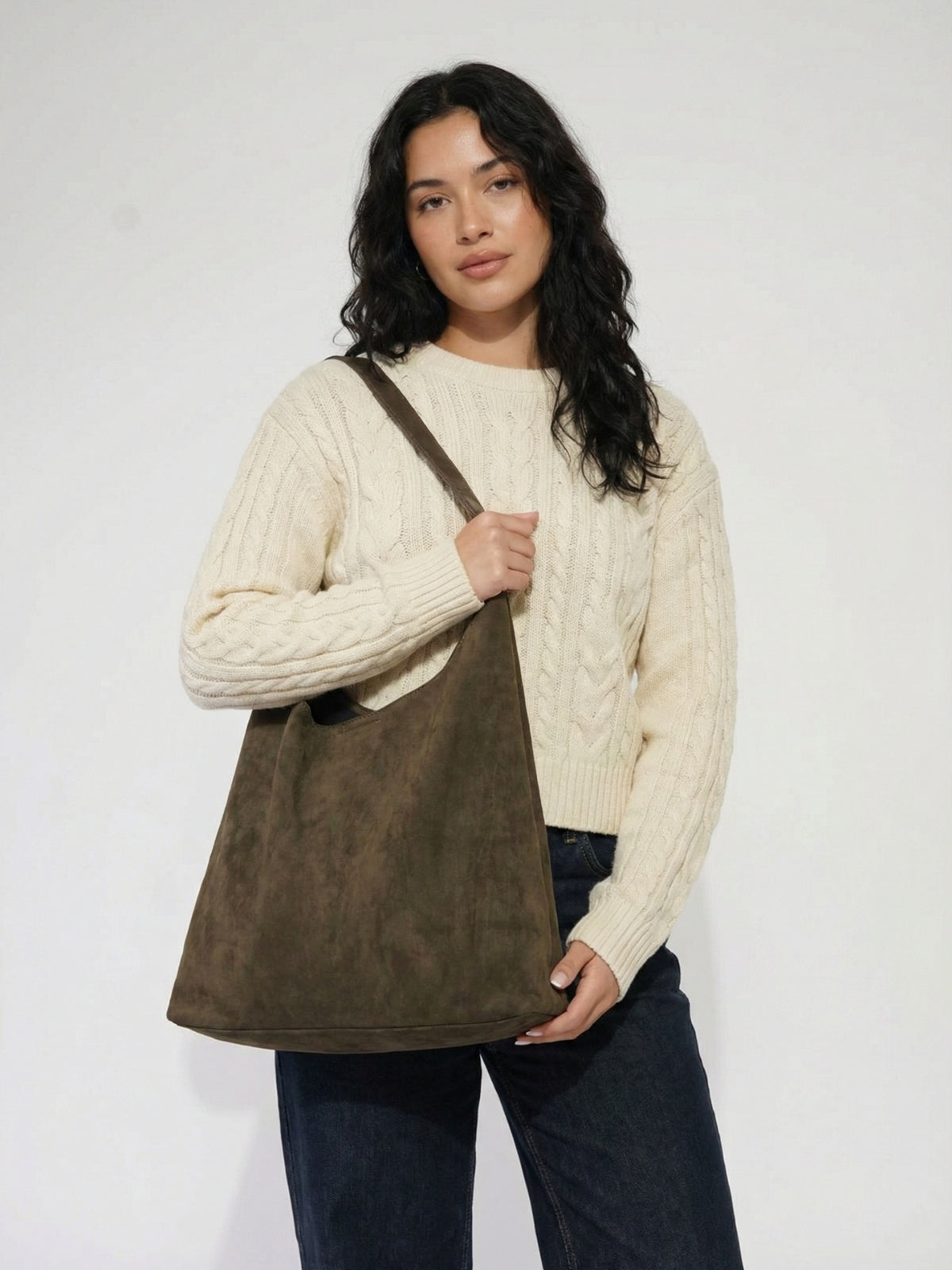 Mila Slouchy Suede Tote Bag