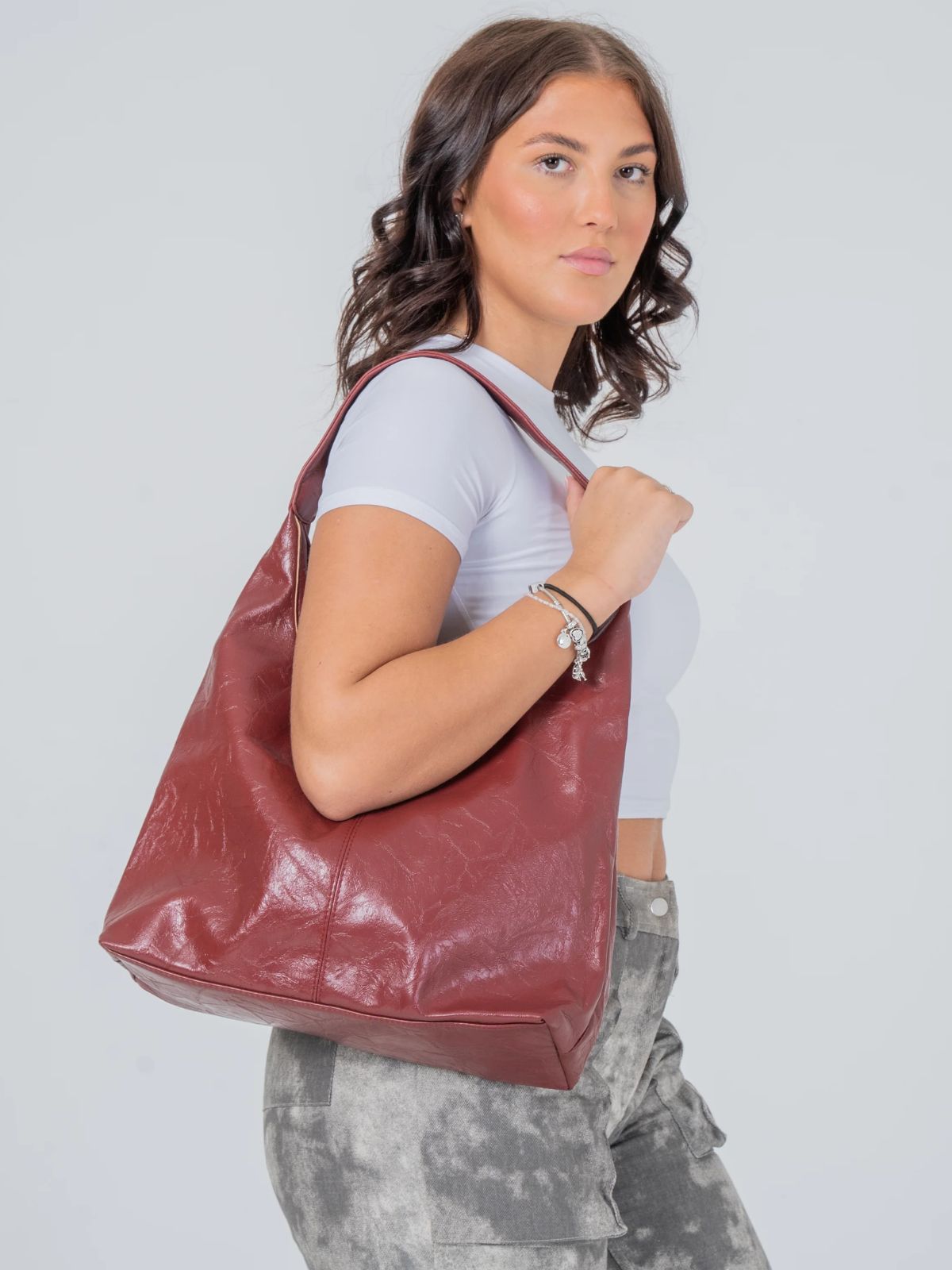 Scarlett Vegan Leather Hobo Bag