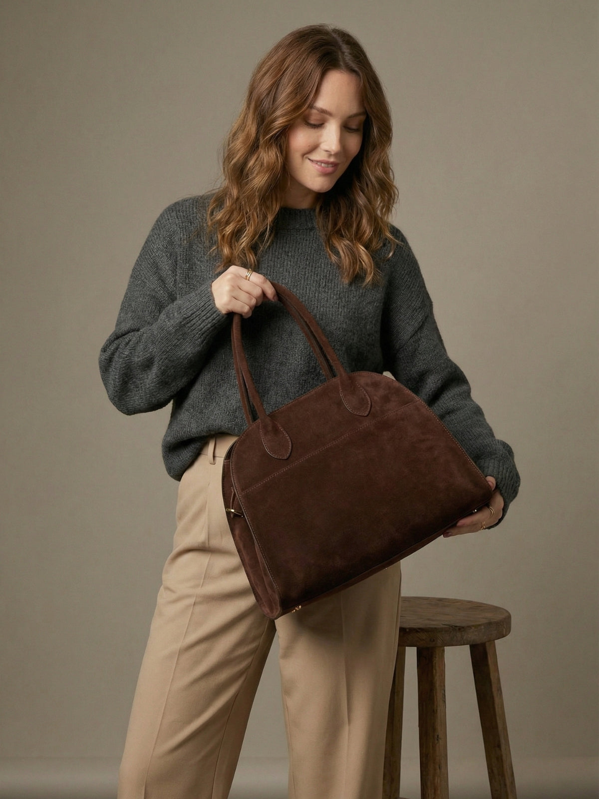 Amara Suede Tote Bag