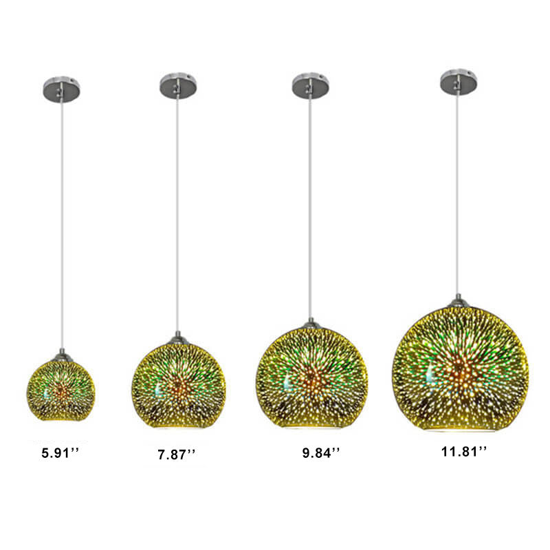 3D Fireworks Glass Pendant Light
