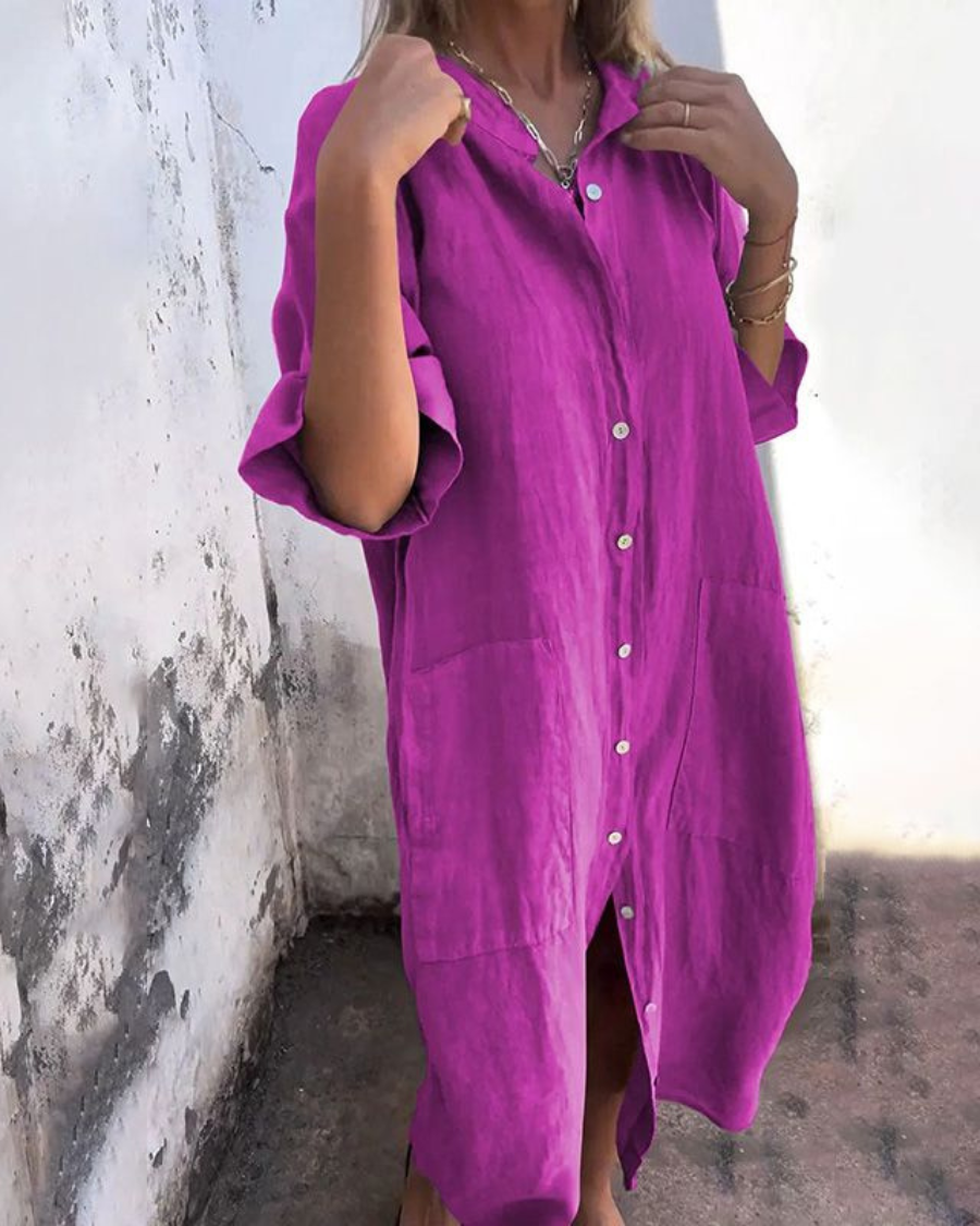 Adeline Boho Shirt Dress