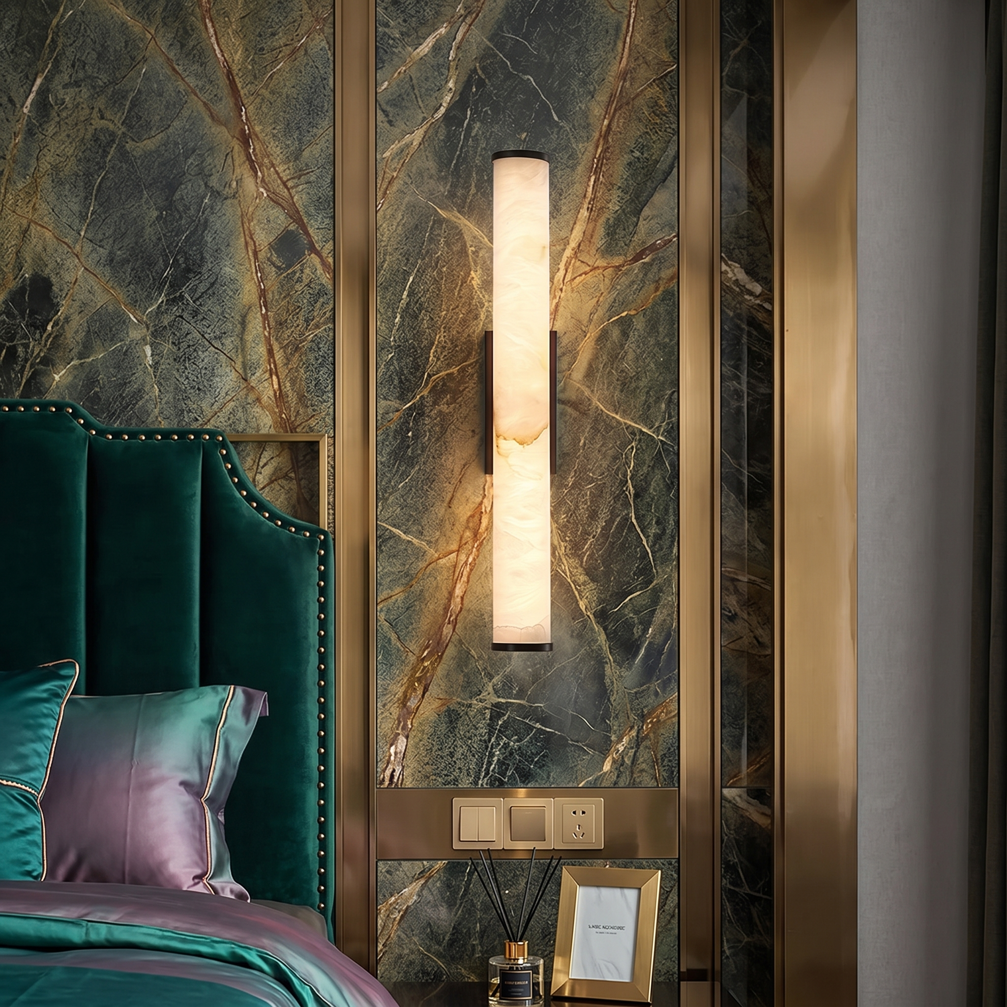 Alabaster Column Wall Sconce
