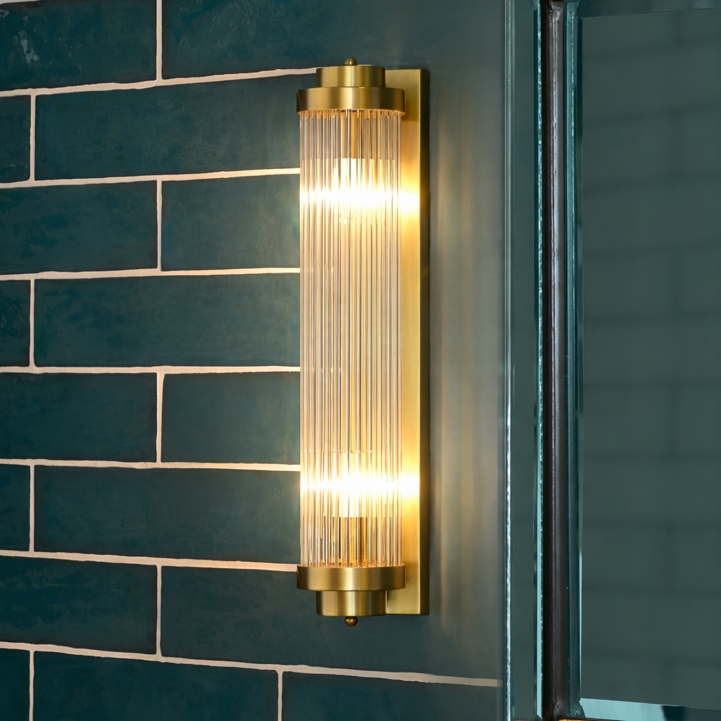 Antique Brass Art Deco Wall Sconce