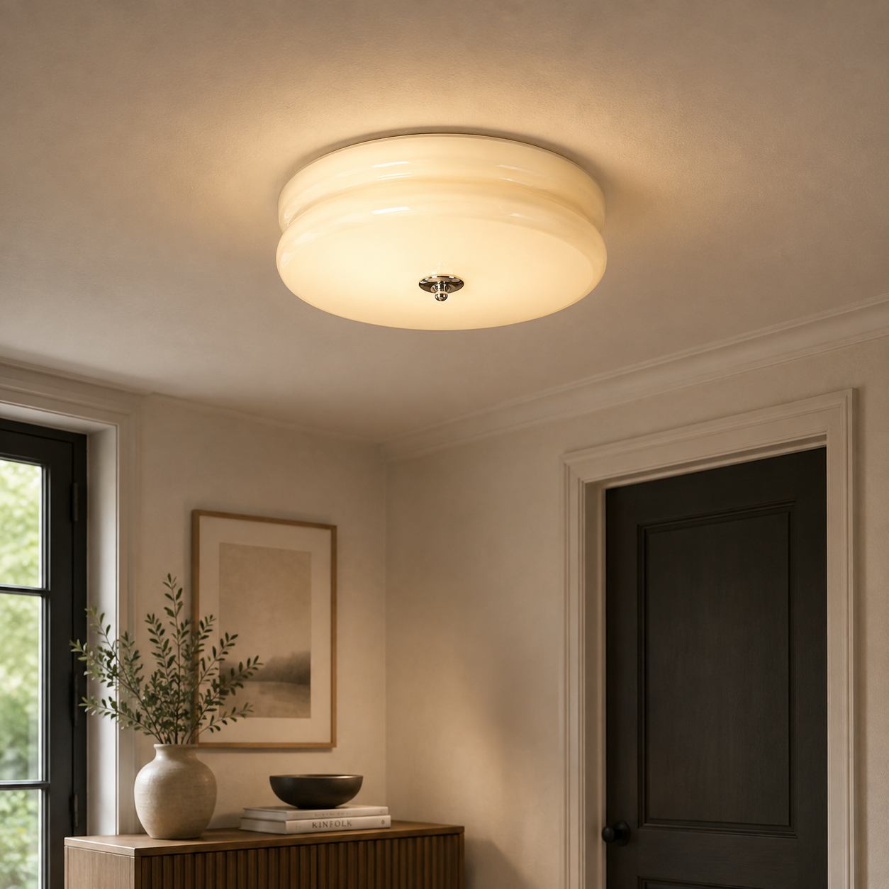 Art Deco Flush Mount Ceiling Light