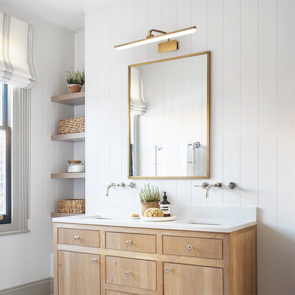 Brushed Brass LED Vanity Light - Mirror Wall Light Bar