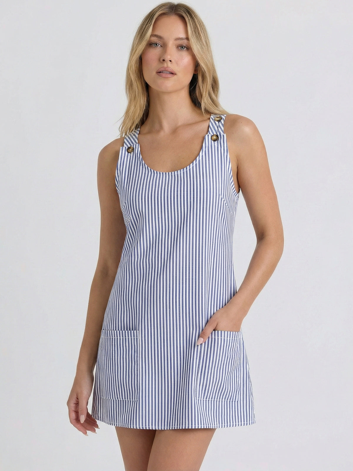 Casual Striped A-Line Mini Dress