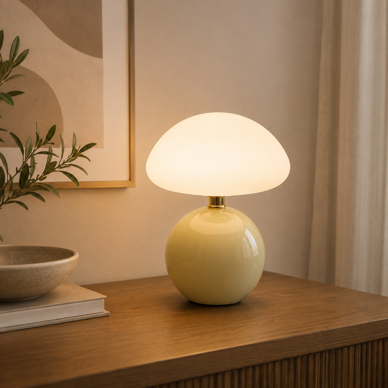 Ceramic Mushroom Table Lamp