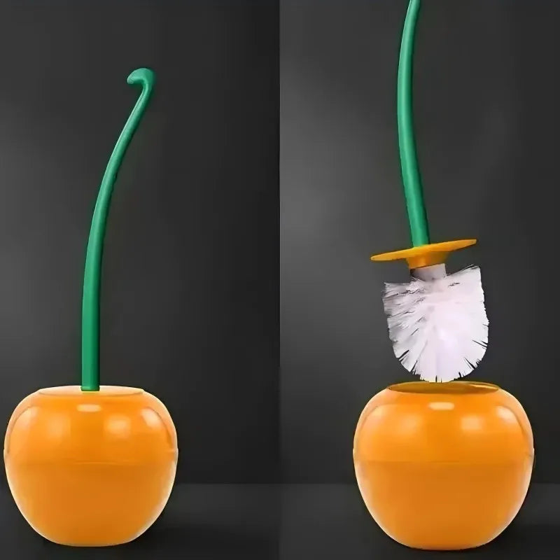 Cherry Toilet Brush Holder Set