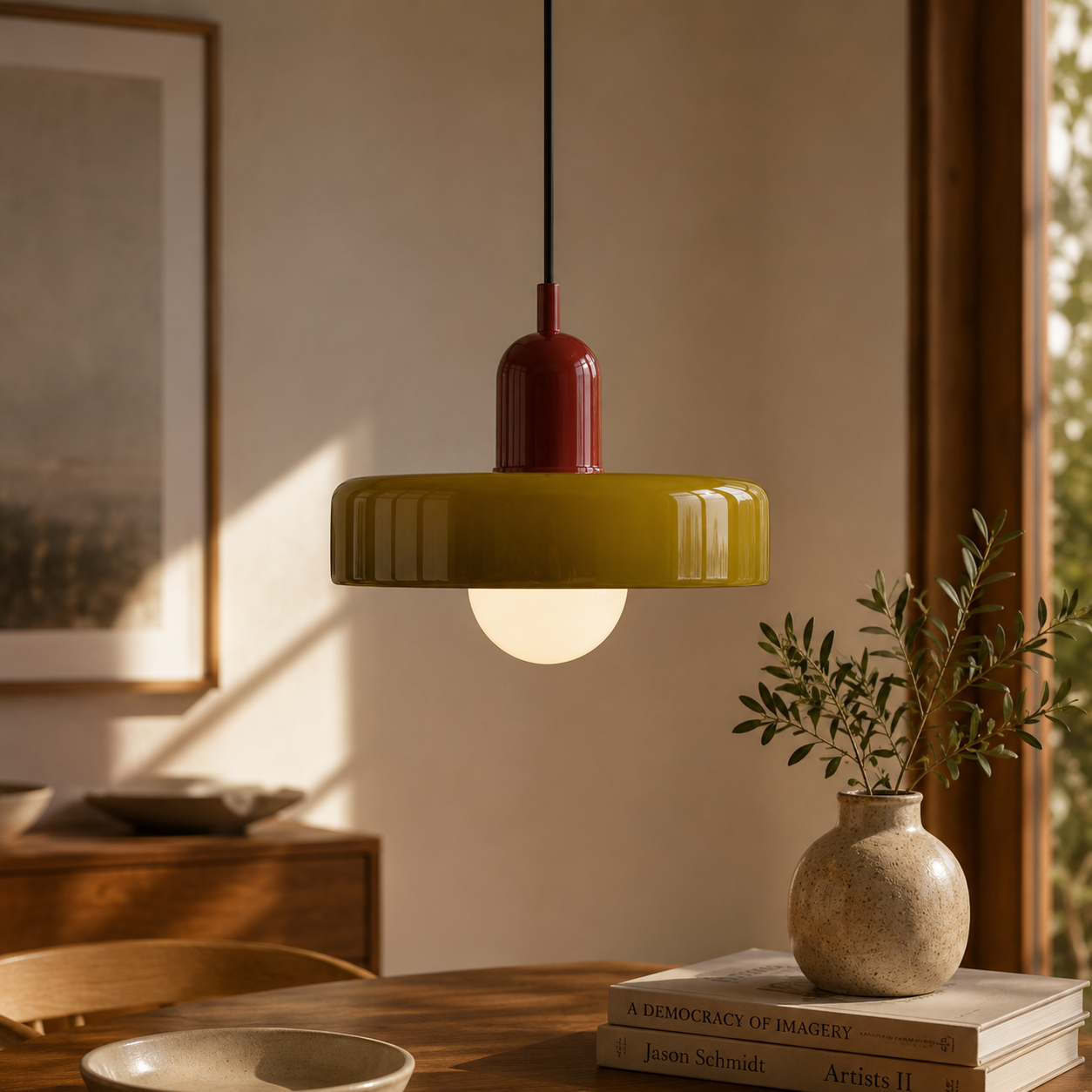 Colored Glass Pendant Light
