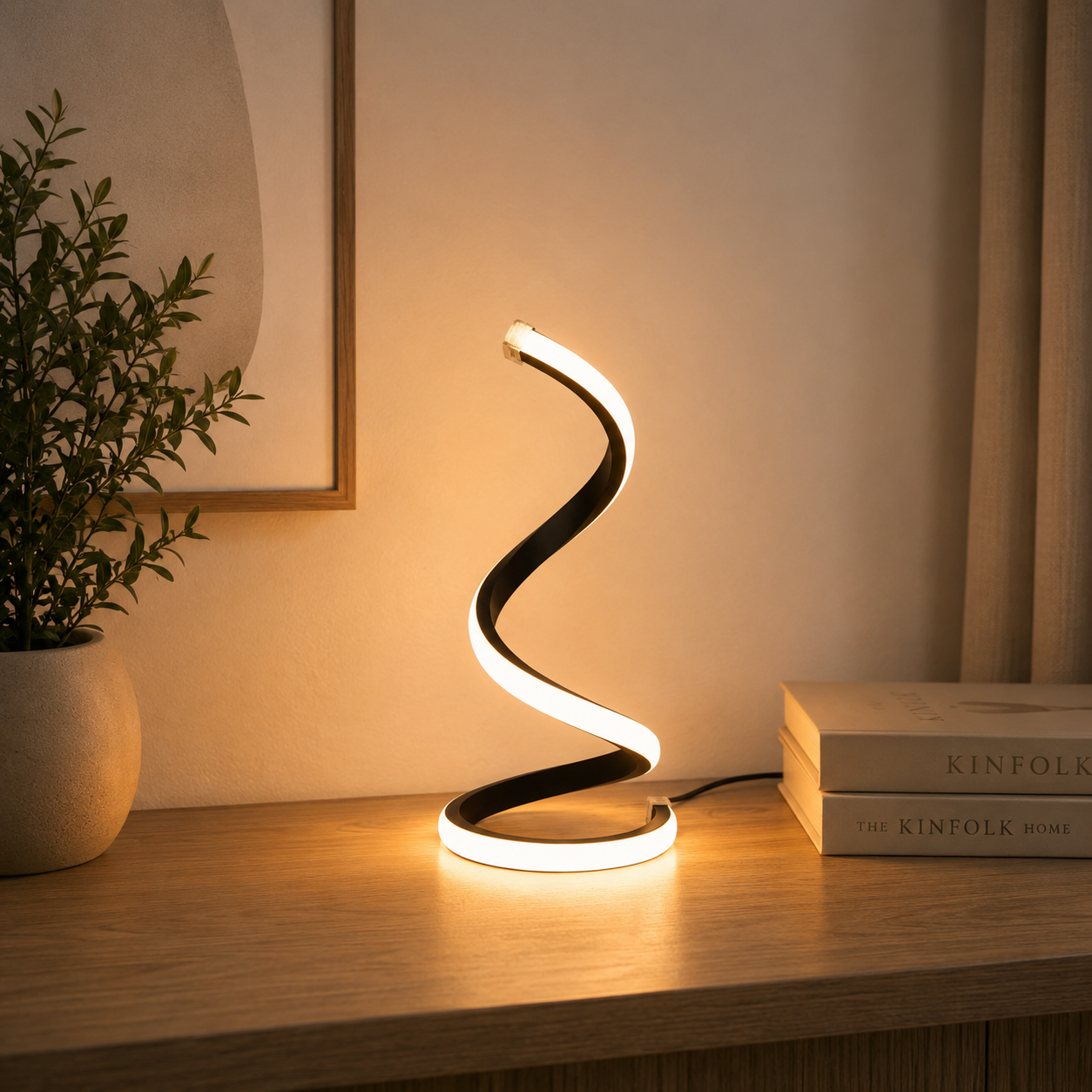 Dimmable Spiral LED Desk Lamp