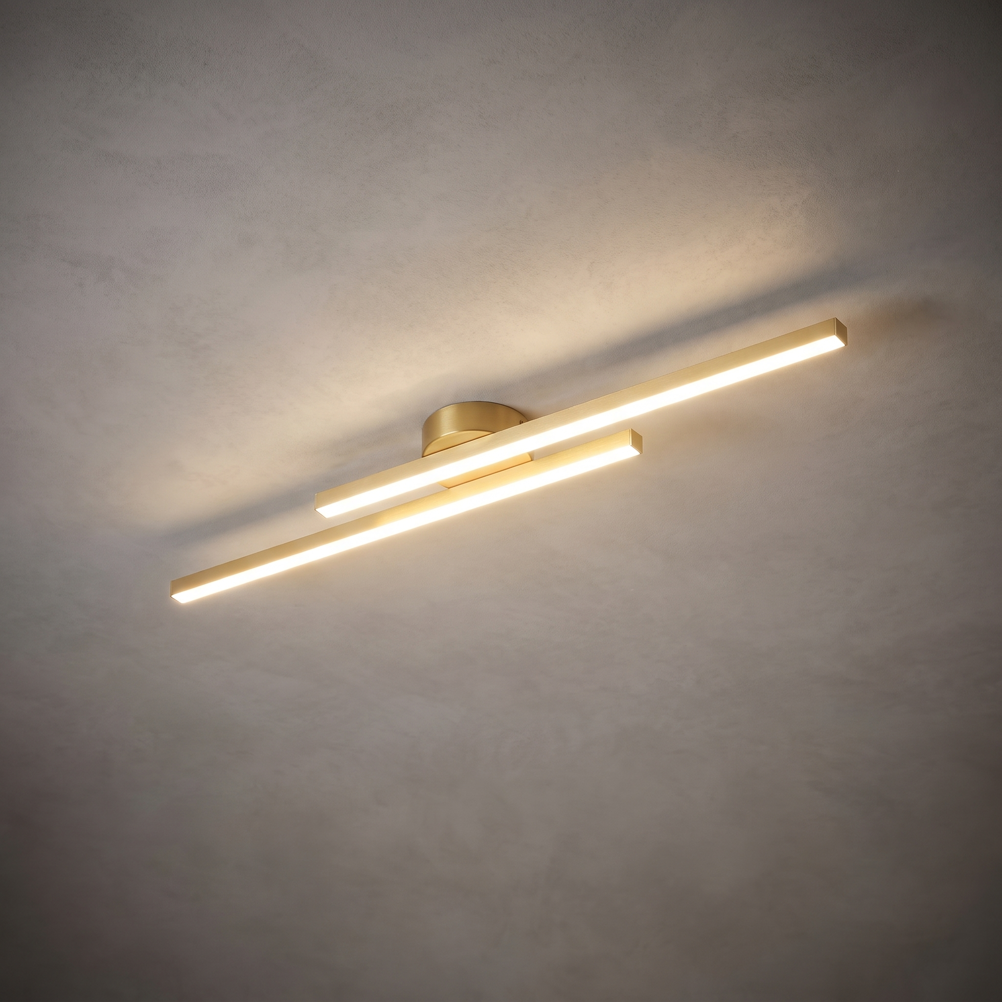 Dual Bar Linear LED Ceiling Light - Semi Flush Mount