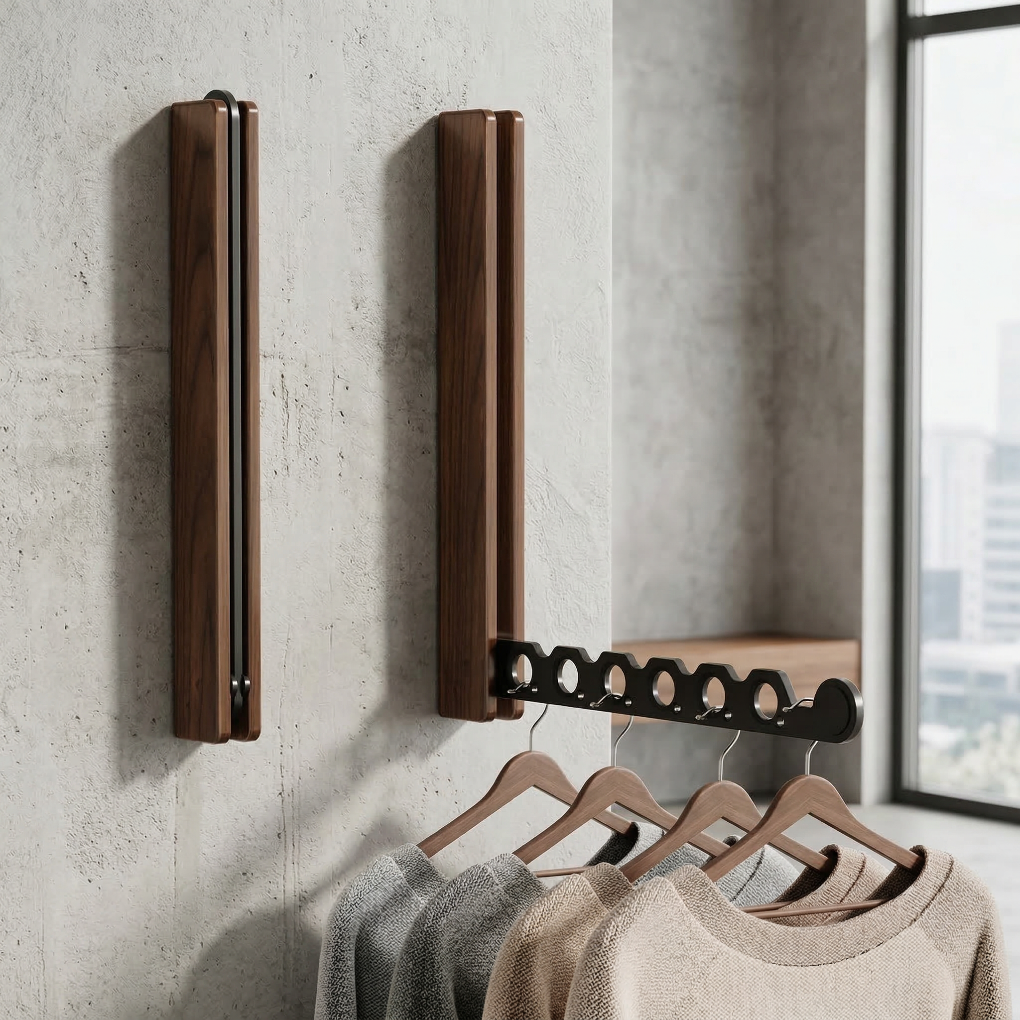 Folding Wall Hanger Rail