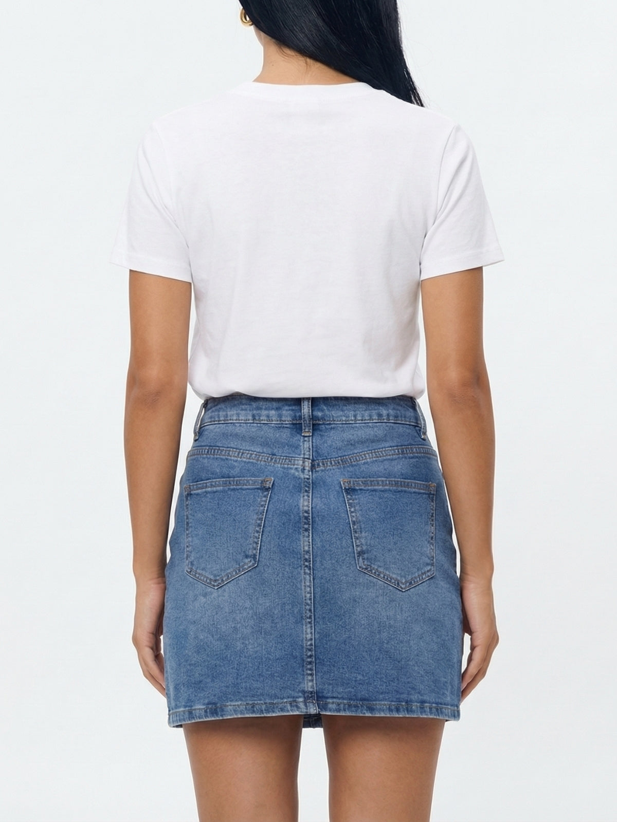 High Waist Denim Mini Skirt