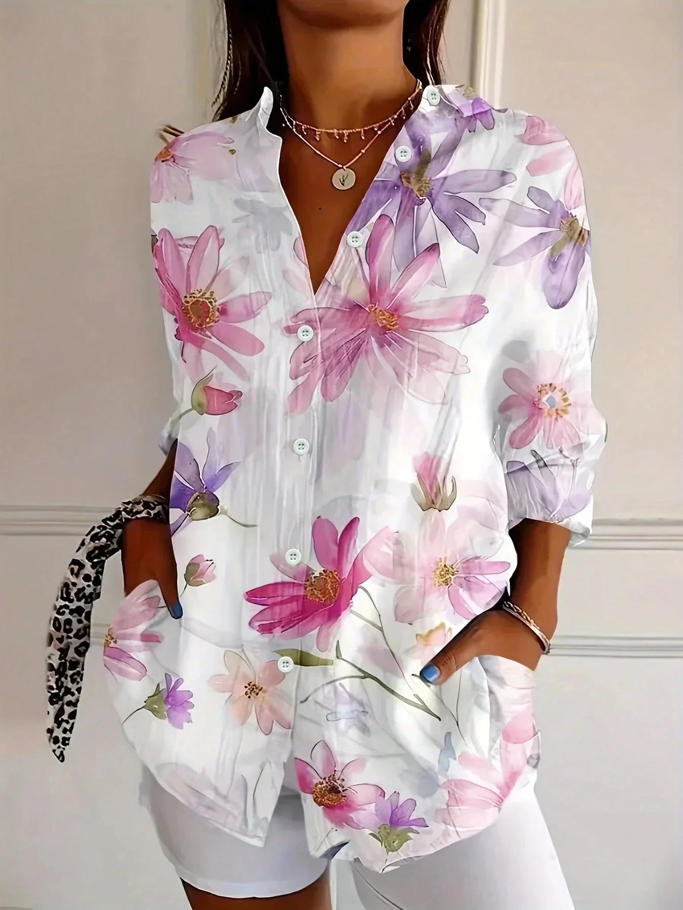 Josie Colorful Blouse with Playful Print