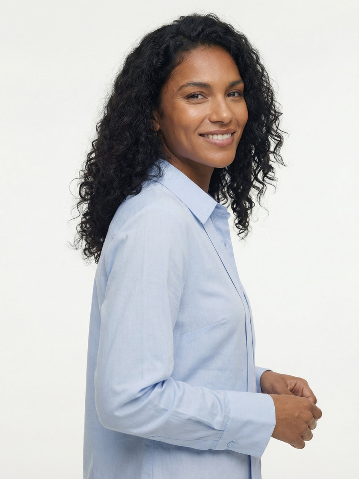 Lace-Up Back Oversized Shirt