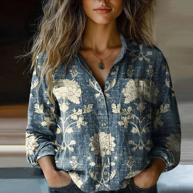 Layla Bohemian Pattern Vintage Blouse