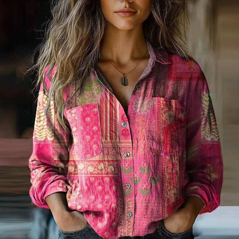 Layla Bohemian Pattern Vintage Blouse
