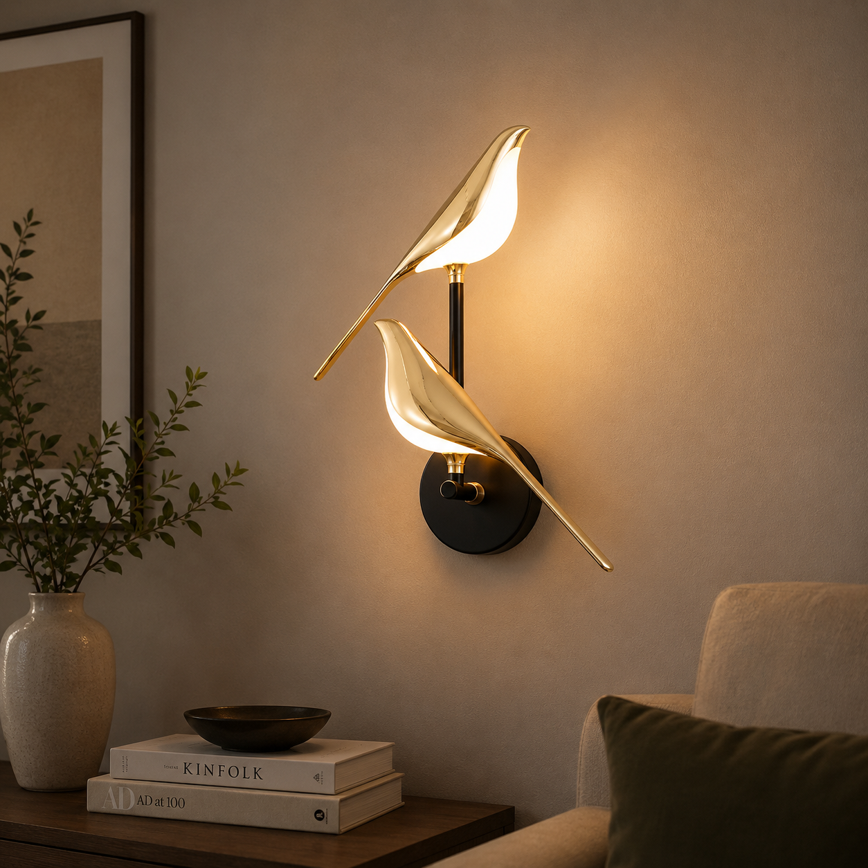 Magnetic Bird Wall Sconce