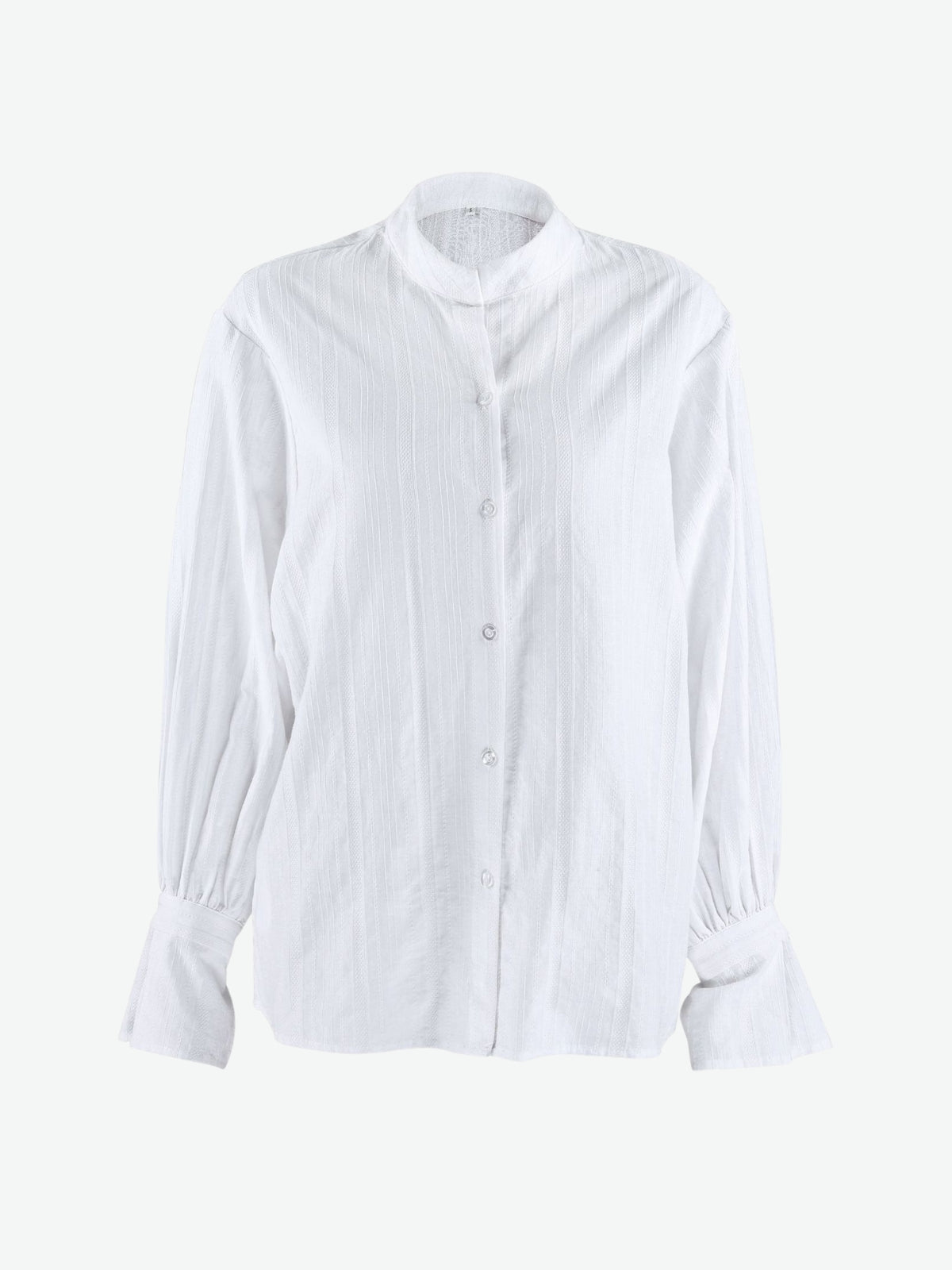 Mandarin Collar Flare Cuff Shirt