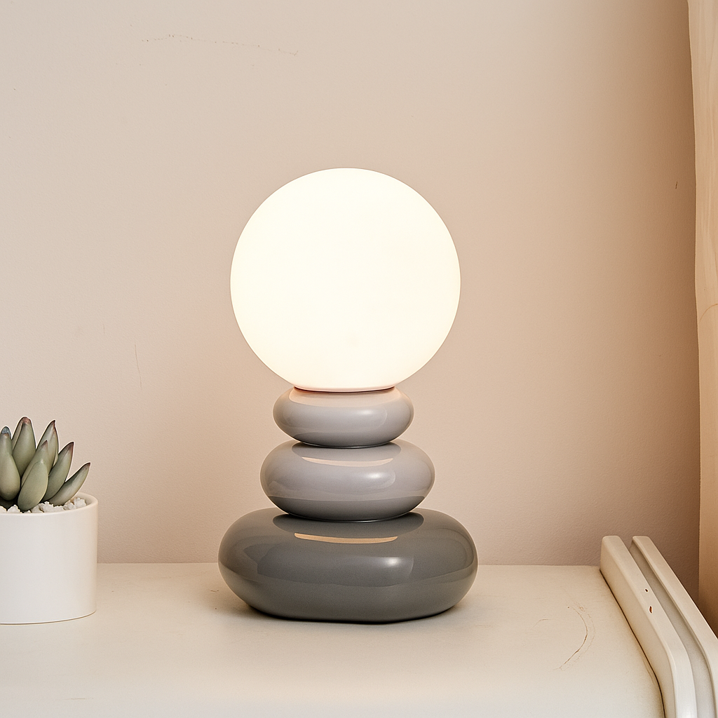 Opal Orb Ceramic Table Lamp