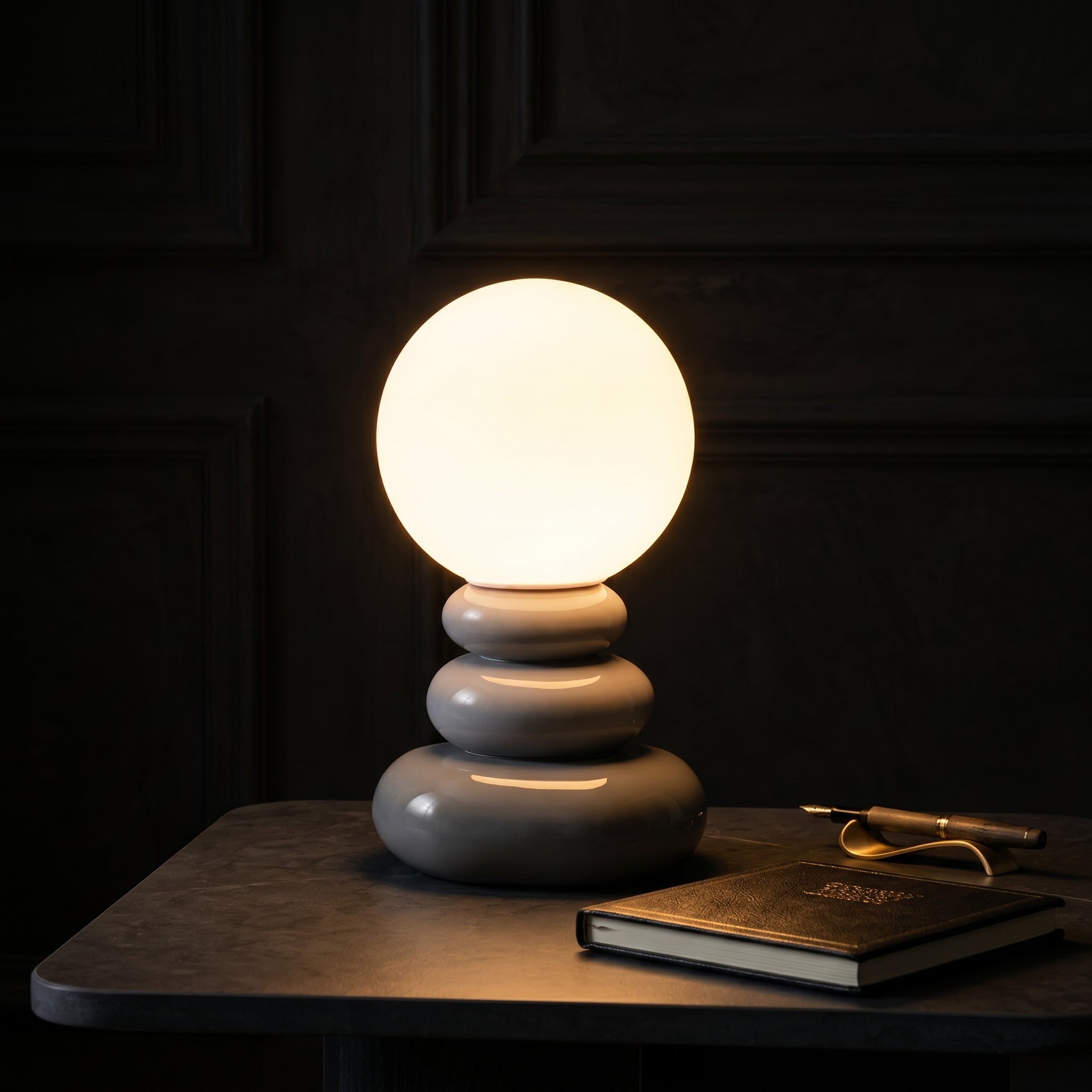 Opal Orb Ceramic Table Lamp
