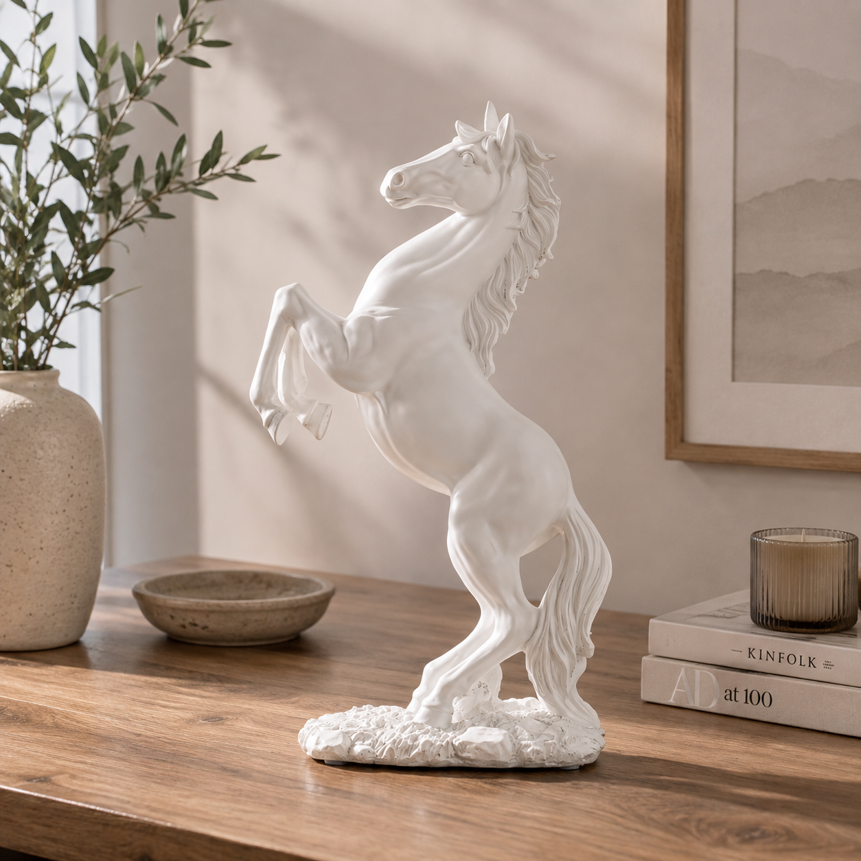 Rearing Horse Statue