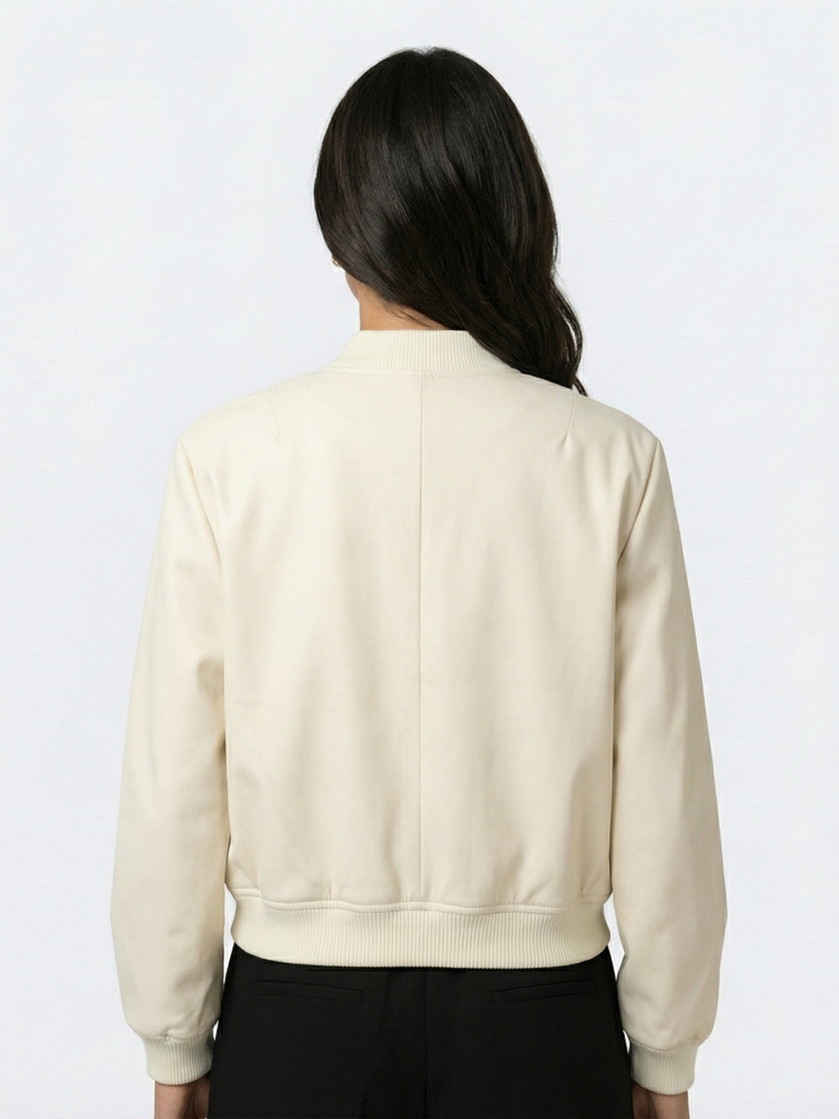 Snap Button Bomber Jacket