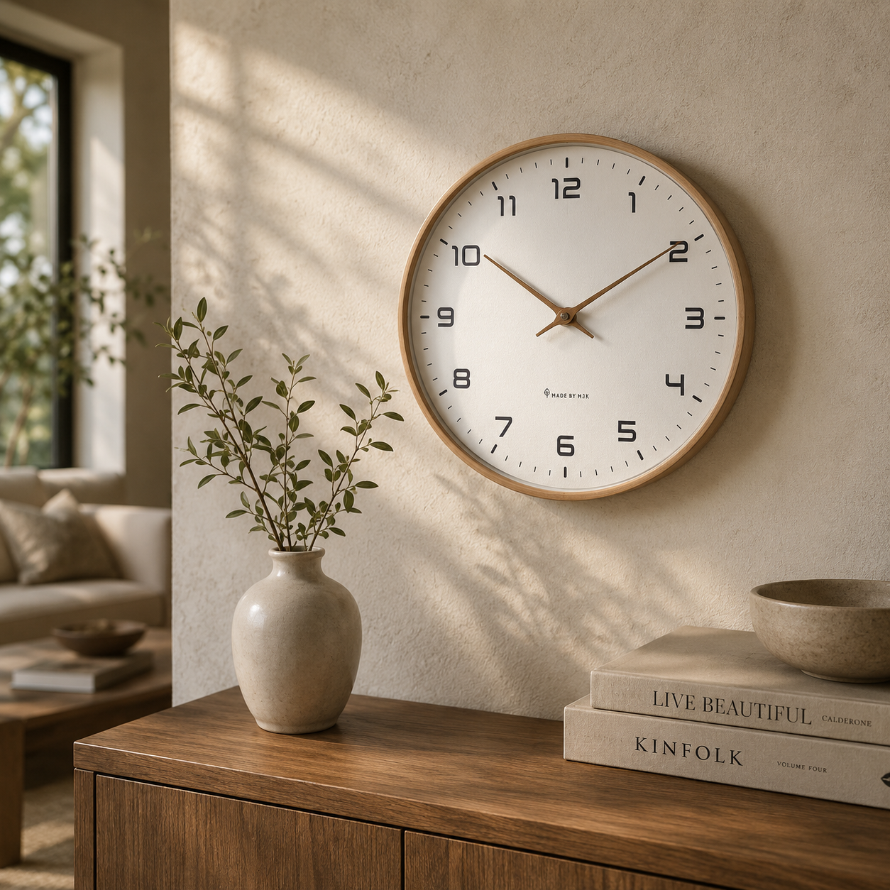 Solid Wood Wall Clock