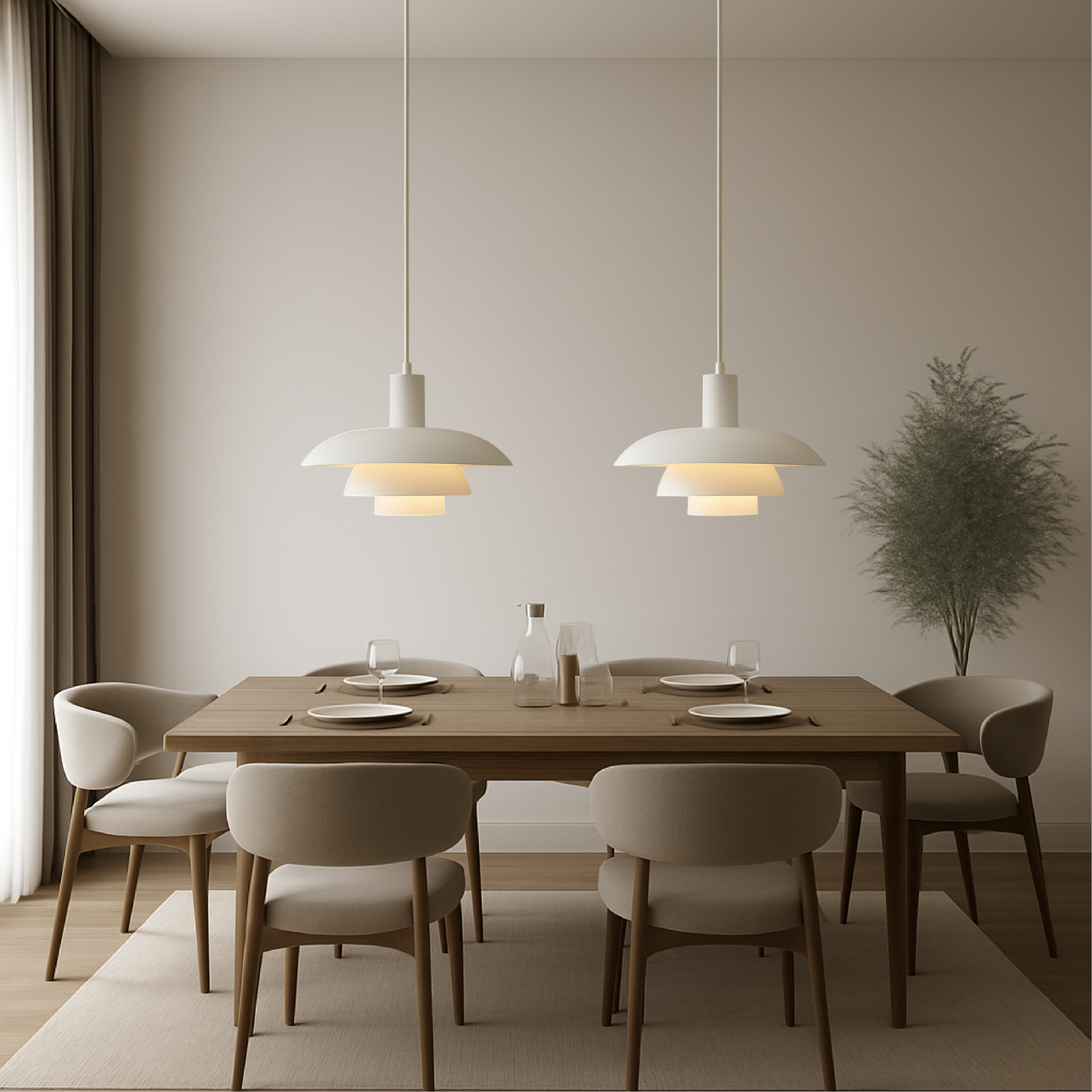 Tiered Cone Pendant Light