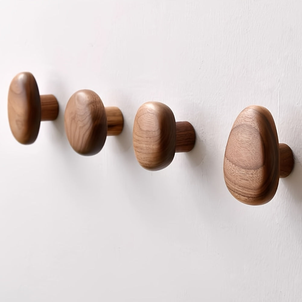 Wood Pebble Wall Hooks