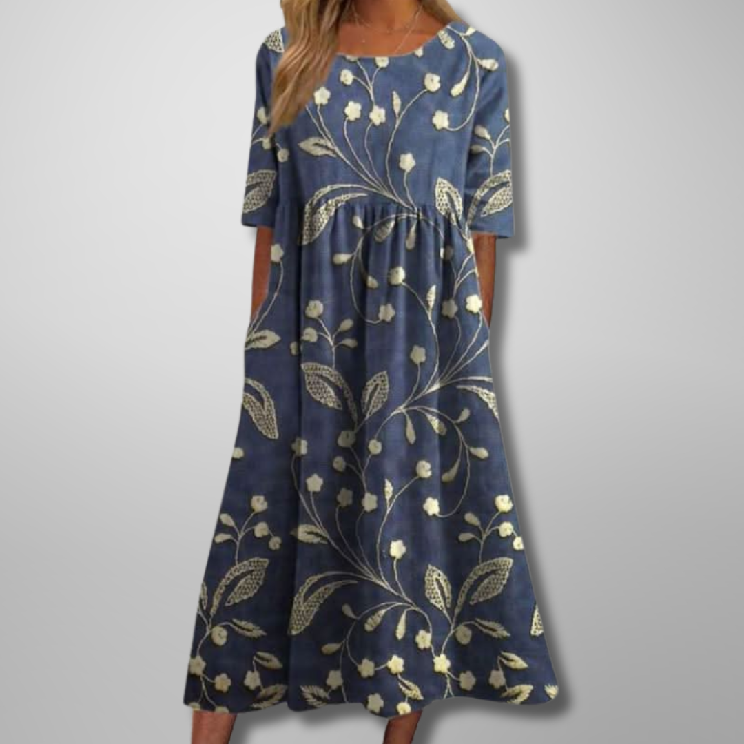 Zoe Relaxed Floral Midi Dress