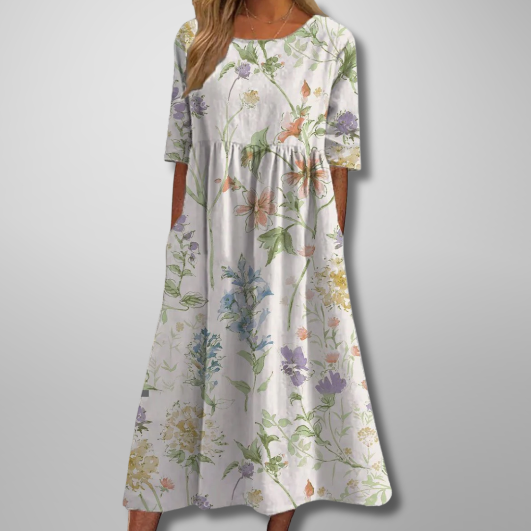 Zoe Relaxed Floral Midi Dress