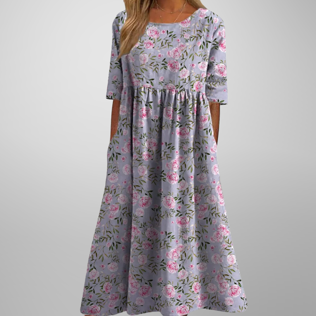 Zoe Relaxed Floral Midi Dress