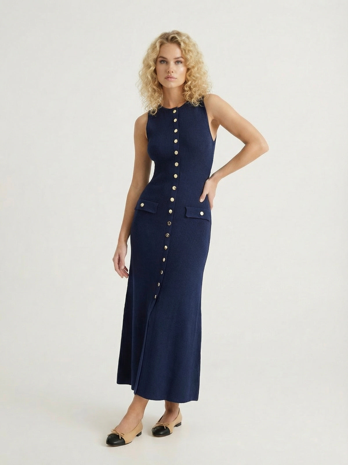 Sleeveless Knit Maxi Dress