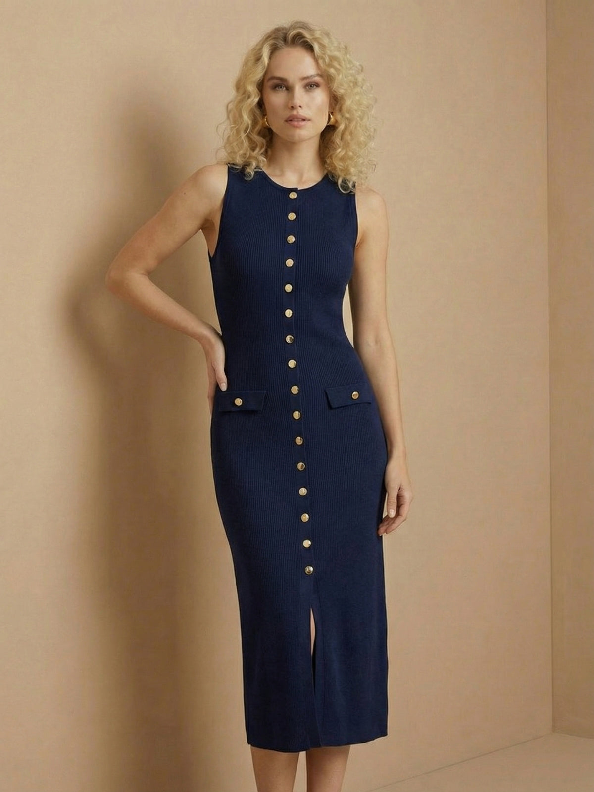 Sleeveless Knit Maxi Dress