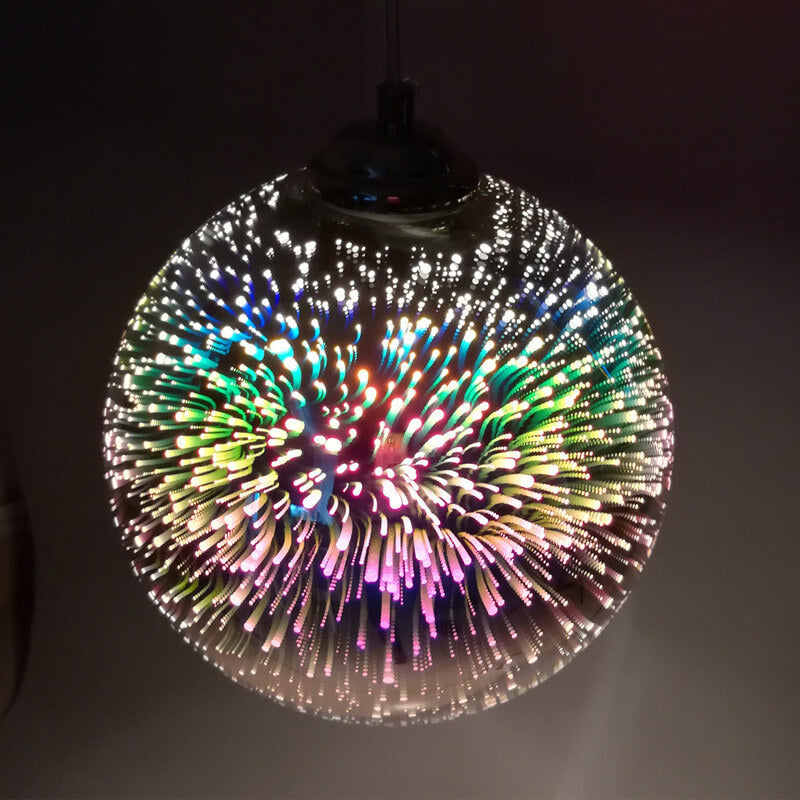 3D Fireworks Glass Pendant Light