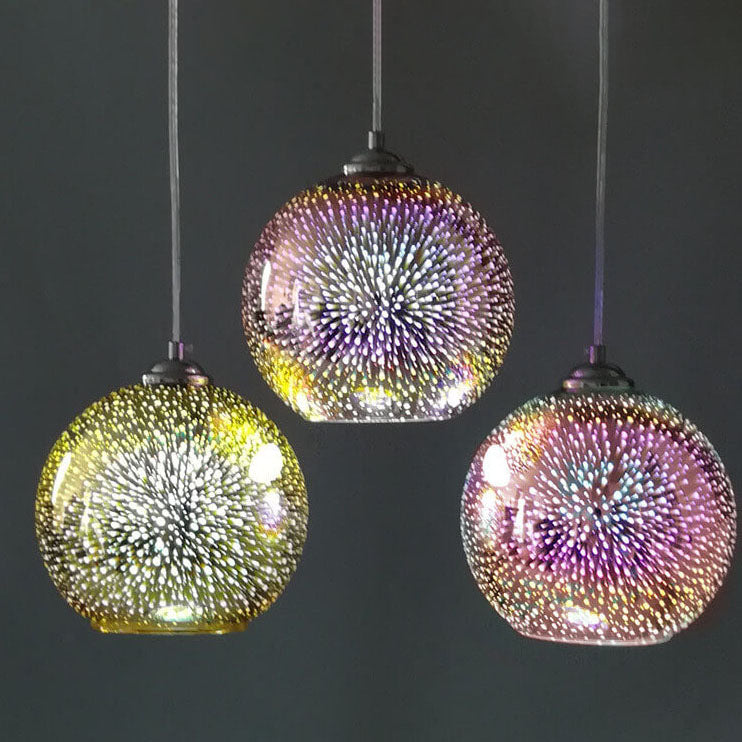 3D Fireworks Glass Pendant Light