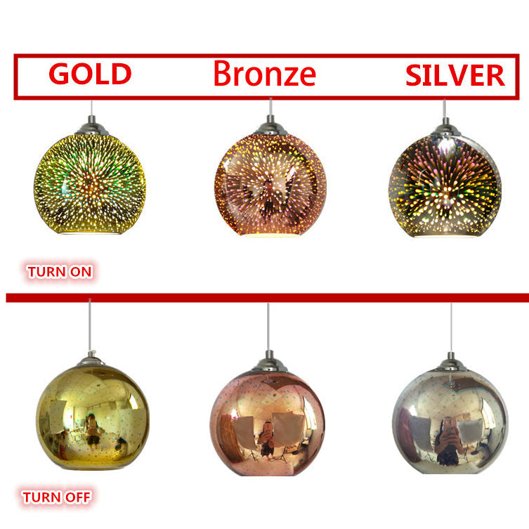 3D Fireworks Glass Pendant Light