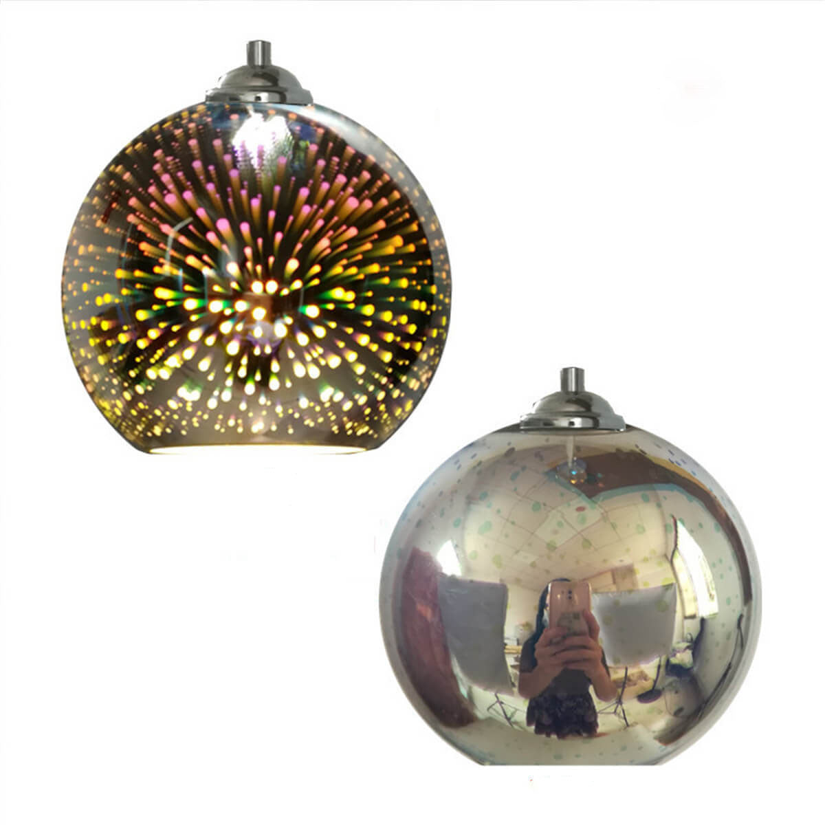 3D Fireworks Glass Pendant Light