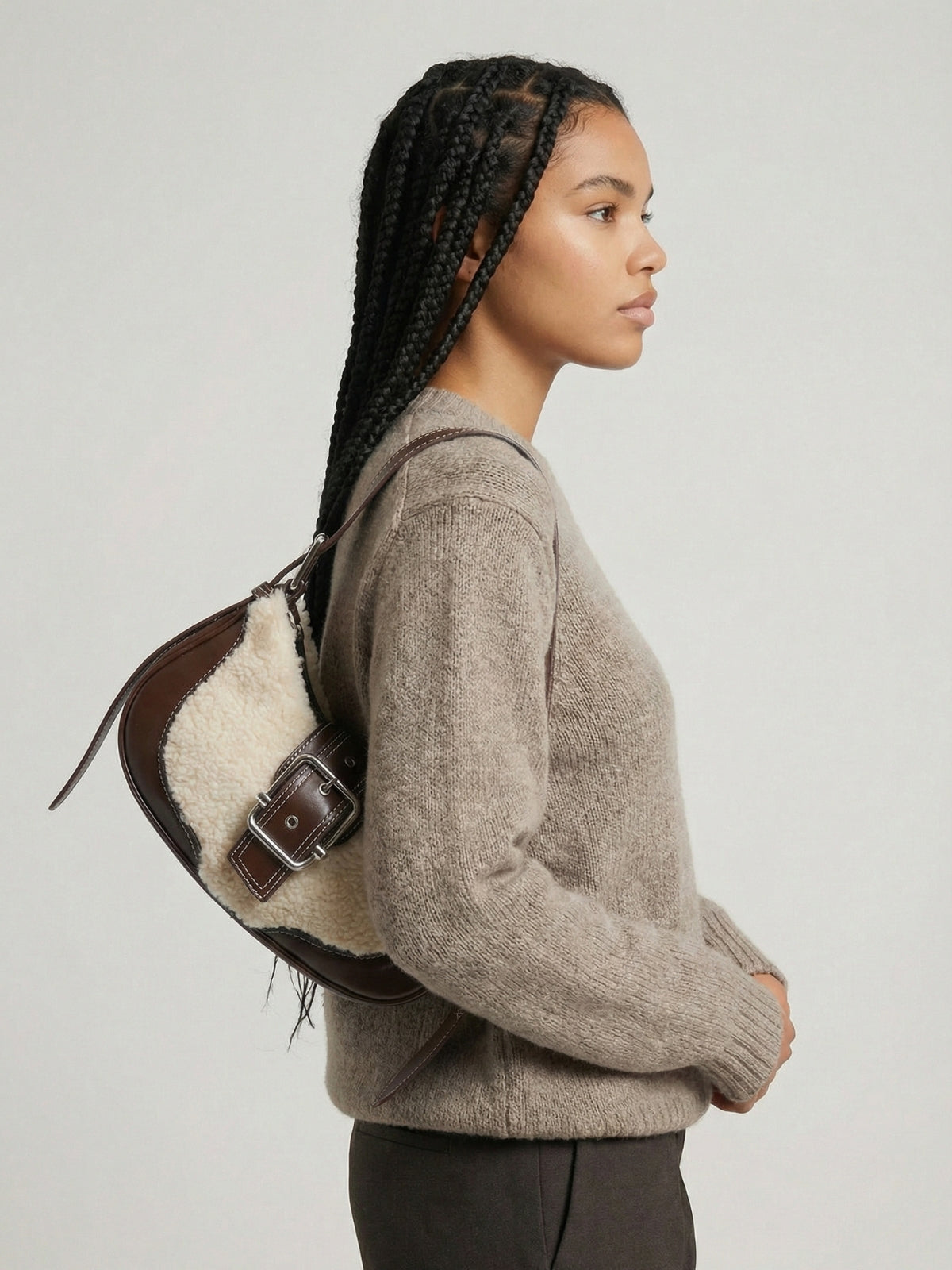 Amber Faux Fur Shoulder Bag
