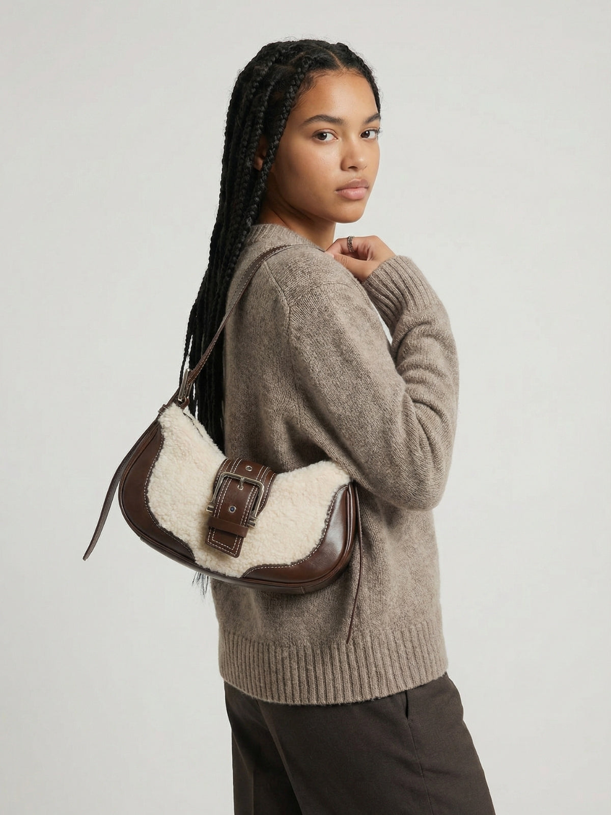 Amber Faux Fur Shoulder Bag