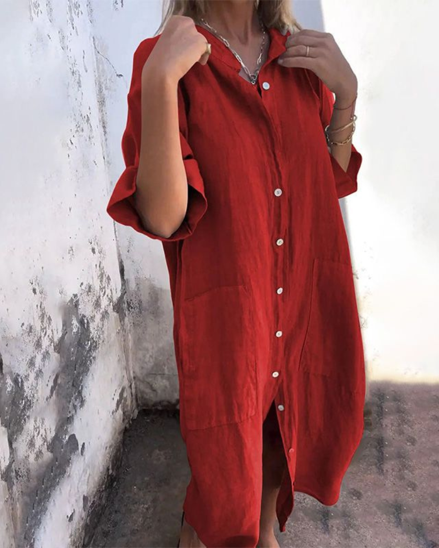 Adeline Boho Shirt Dress