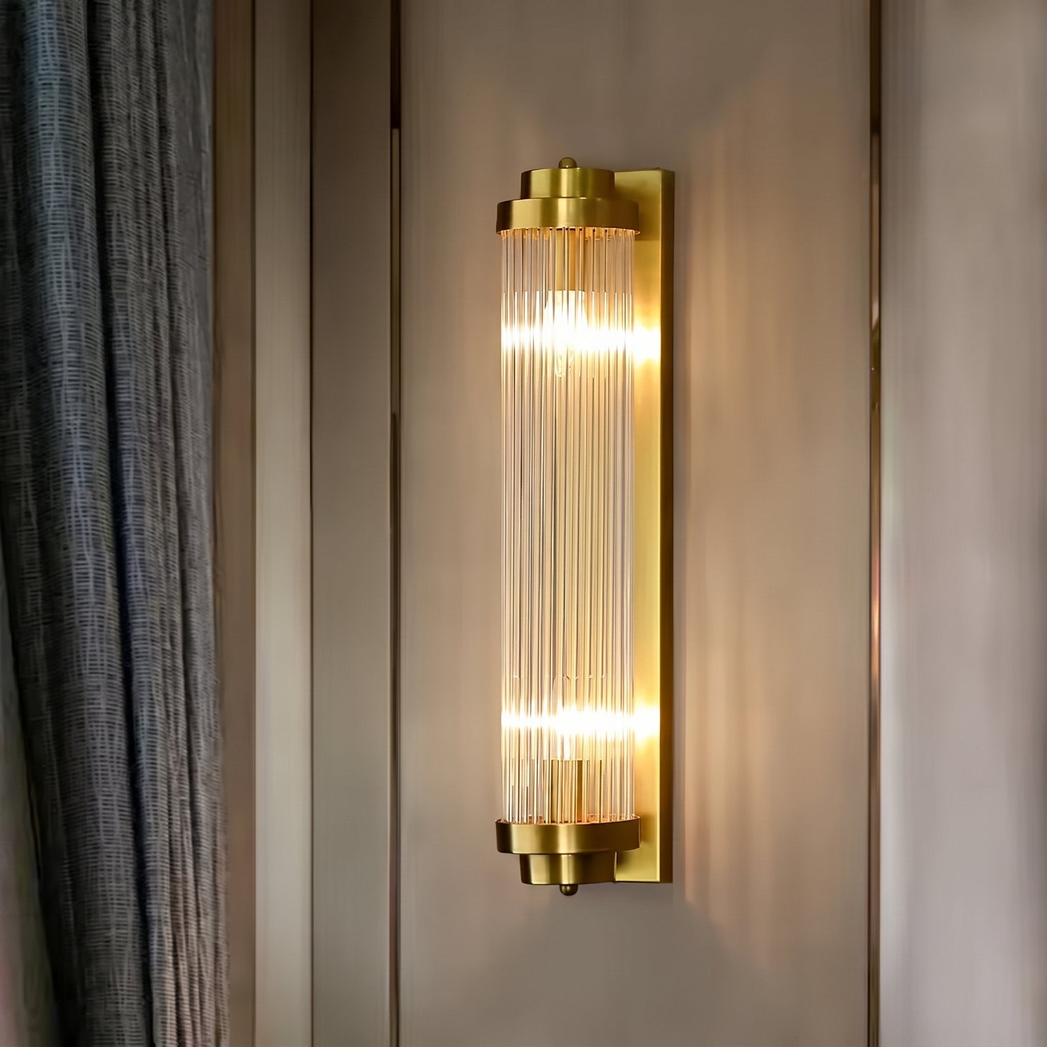 Antique Brass Art Deco Wall Sconce