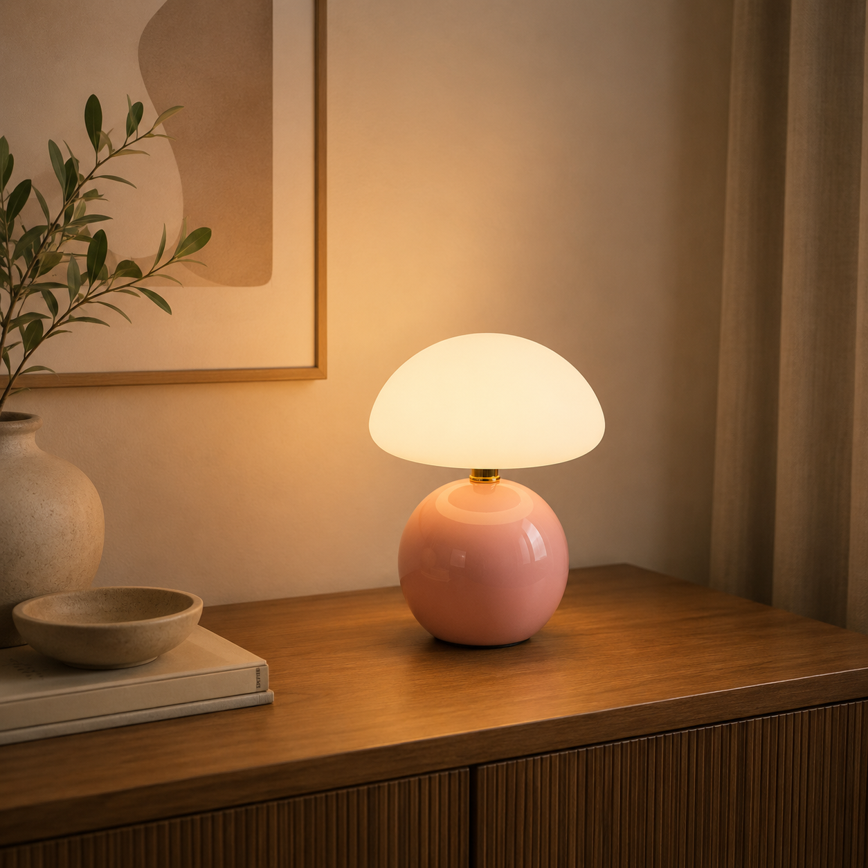Ceramic Mushroom Table Lamp