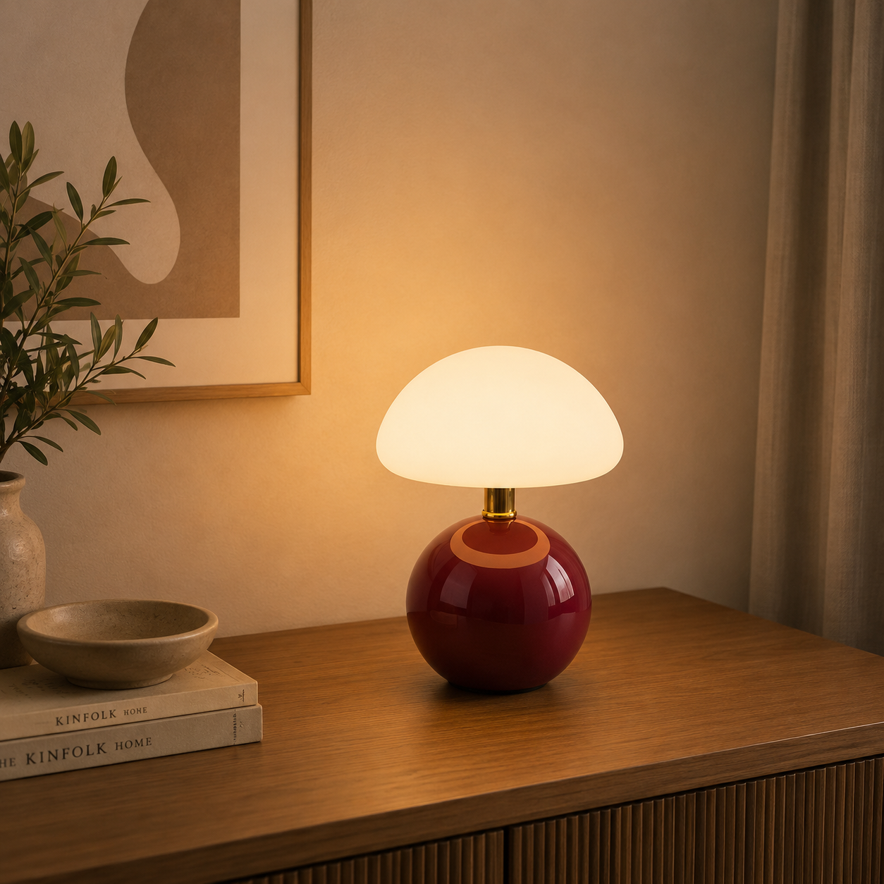Ceramic Mushroom Table Lamp