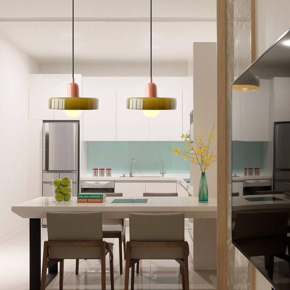 Colored Glass Pendant Light