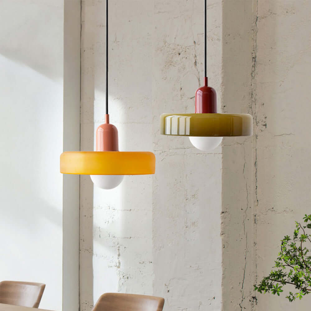 Colored Glass Pendant Light