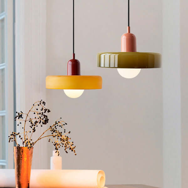 Colored Glass Pendant Light