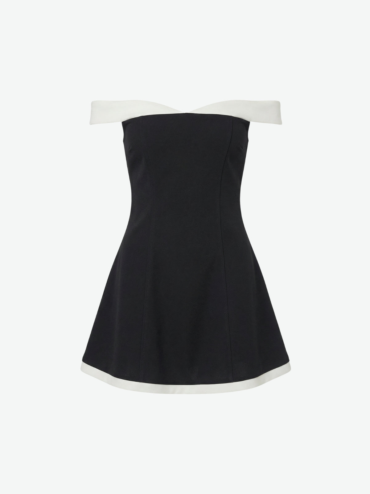 Contrast Flare Mini Dress